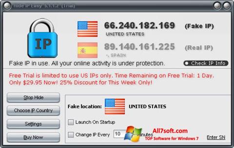 Captura de pantalla Hide IP Easy para Windows 7