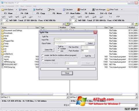Captura de pantalla File Master para Windows 7