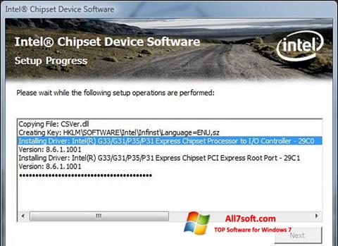 Captura de pantalla Intel Chipset Device Software para Windows 7