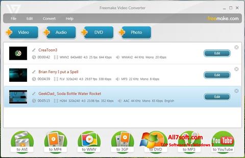 Captura de pantalla Freemake Video Converter para Windows 7