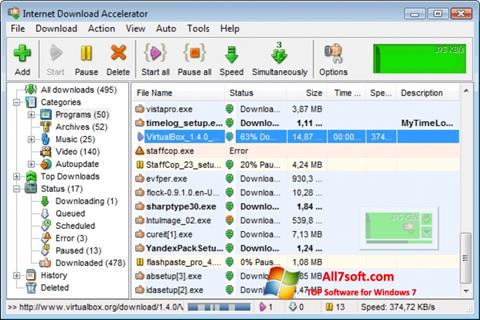 Captura de pantalla Internet Download Accelerator para Windows 7