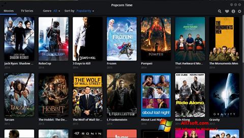 Captura de pantalla Popcorn Time para Windows 7