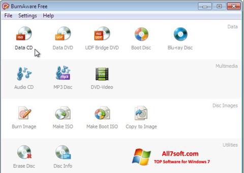 Captura de pantalla BurnAware Free para Windows 7