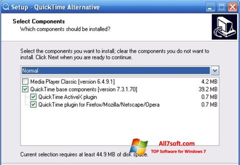 Captura de pantalla QuickTime Alternative para Windows 7