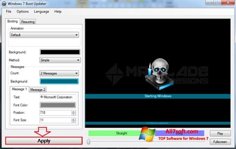 Captura de pantalla Windows 7 Boot Updater para Windows 7