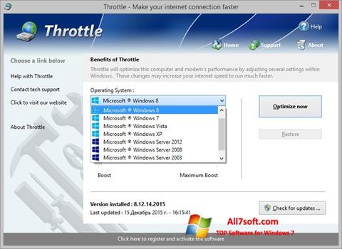 Captura de pantalla Throttle para Windows 7