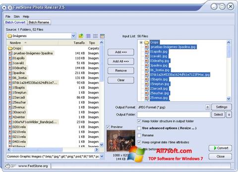Captura de pantalla FastStone Photo Resizer para Windows 7