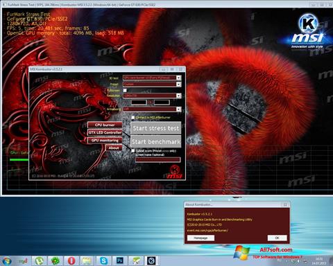 Captura de pantalla MSI Kombustor para Windows 7