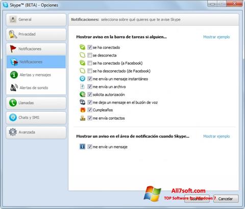 Captura de pantalla Skype Beta para Windows 7