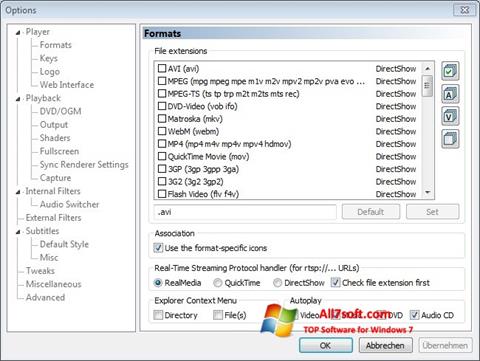 Captura de pantalla Combined Community Codec Pack para Windows 7