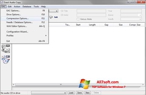 Captura de pantalla Exact Audio Copy para Windows 7