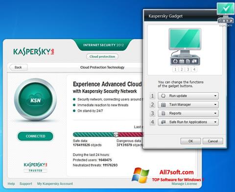 Captura de pantalla Kaspersky Internet Security para Windows 7