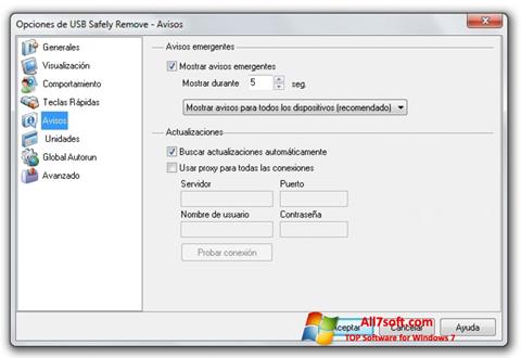 Captura de pantalla USB Safely Remove para Windows 7