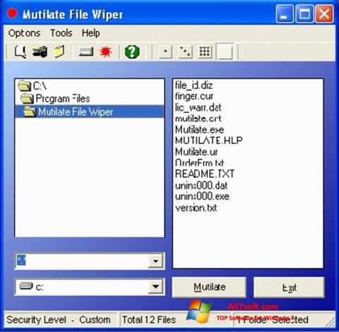 Captura de pantalla Free File Wiper para Windows 7