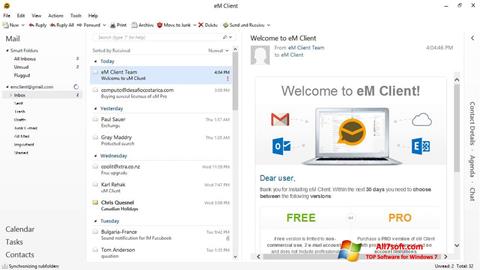 Captura de pantalla eM Client para Windows 7