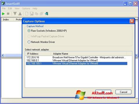 Captura de pantalla SmartSniff para Windows 7