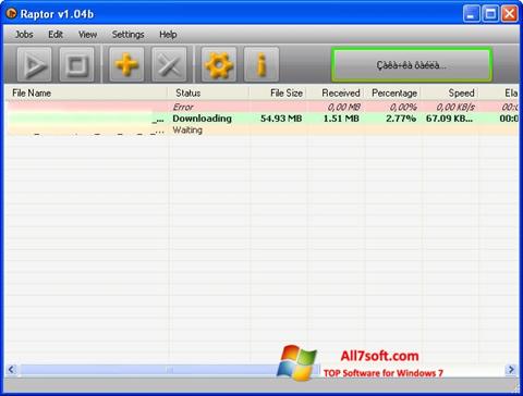 Captura de pantalla Raptor para Windows 7