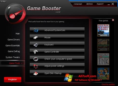 Captura de pantalla Game Booster para Windows 7