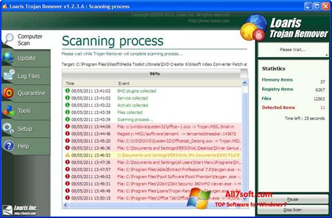 Captura de pantalla Trojan Remover para Windows 7