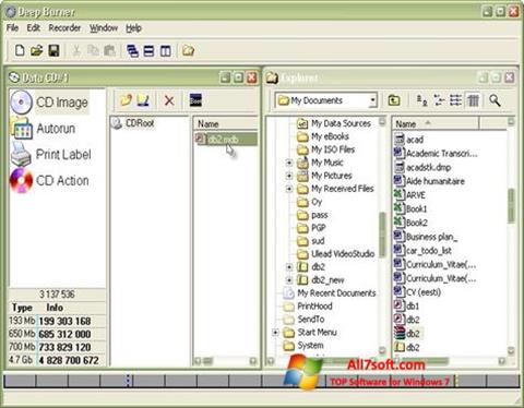 Captura de pantalla DeepBurner para Windows 7