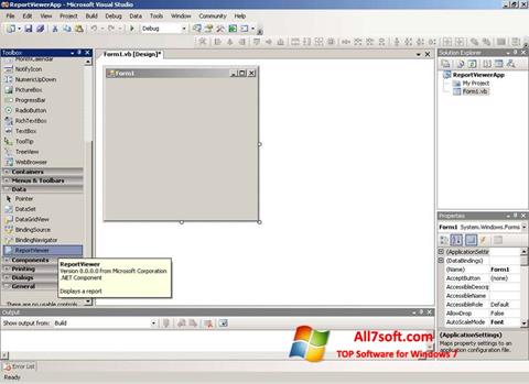 Captura de pantalla Microsoft Visual Studio Express para Windows 7