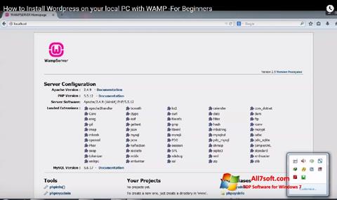Captura de pantalla WampServer para Windows 7