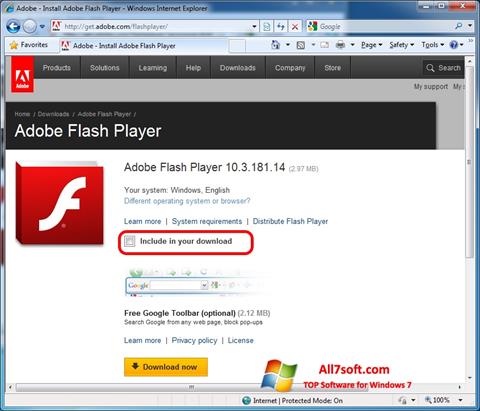 adobe flash player 32 bit windows 7