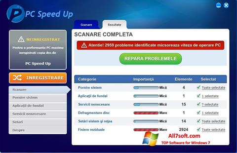Captura de pantalla PC Speed Up para Windows 7