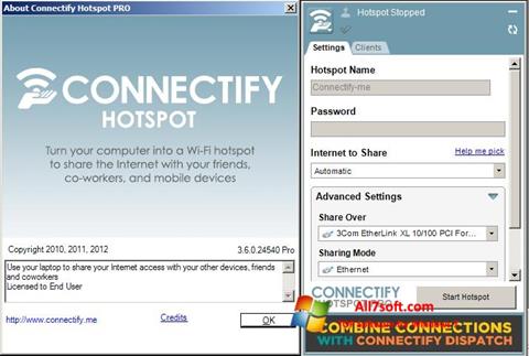 Captura de pantalla Connectify Hotspot PRO para Windows 7