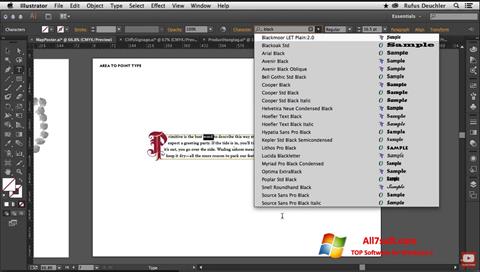 Captura de pantalla Adobe Illustrator para Windows 7