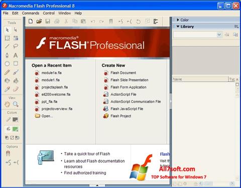 Captura de pantalla Macromedia Flash Player para Windows 7