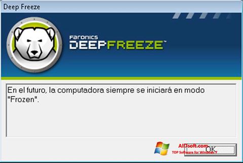 Captura de pantalla Deep Freeze para Windows 7