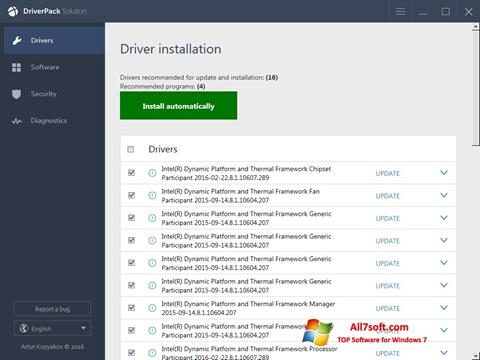 Captura de pantalla DriverPack Solution Online para Windows 7