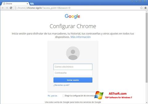 Captura de pantalla Google Chrome Canary para Windows 7