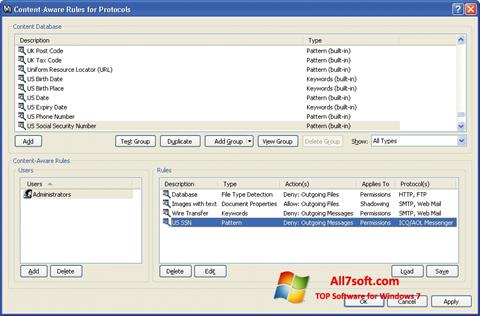 Captura de pantalla DeviceLock para Windows 7