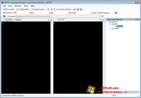 Captura de pantalla PuTTY Connection Manager para Windows 7