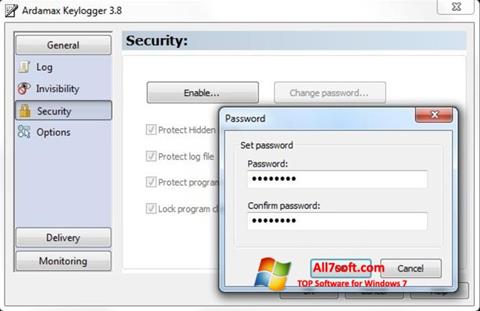 Captura de pantalla Ardamax Keylogger para Windows 7