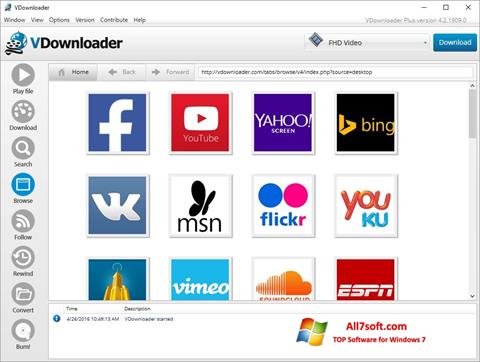 Captura de pantalla VDownloader para Windows 7