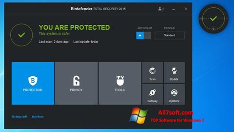 Captura de pantalla Bitdefender para Windows 7