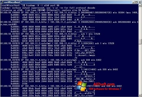 Captura de pantalla TCPDUMP para Windows 7