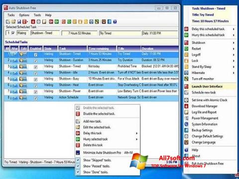 Captura de pantalla Auto ShutDown para Windows 7