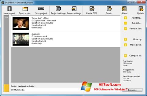 Captura de pantalla DVD Flick para Windows 7