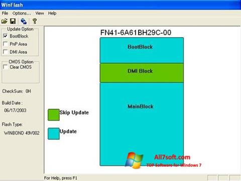 Captura de pantalla WinFlash para Windows 7