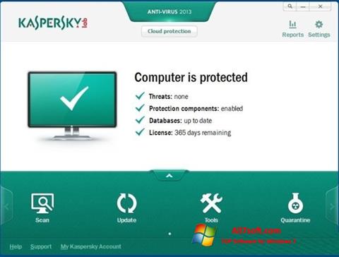 Captura de pantalla Kaspersky para Windows 7