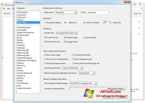 Captura de pantalla Adobe Acrobat para Windows 7