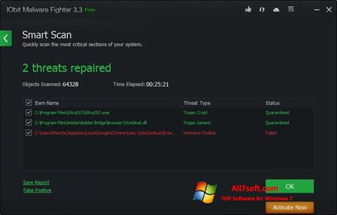 Captura de pantalla IObit Malware Fighter para Windows 7
