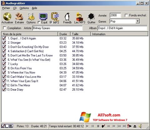 Captura de pantalla Audiograbber para Windows 7