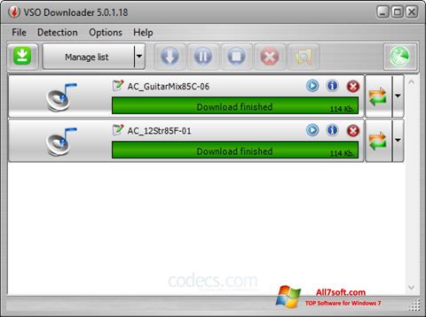 Captura de pantalla VSO Downloader para Windows 7