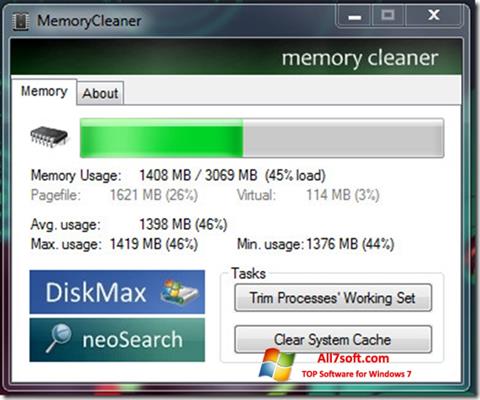 Captura de pantalla Memory Cleaner para Windows 7