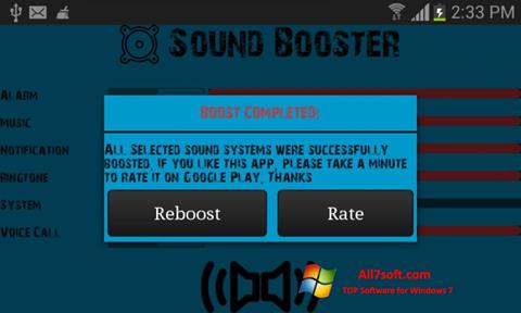 Captura de pantalla Sound Booster para Windows 7
